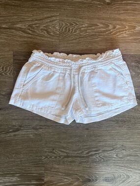Roxy White Elastic-Waist Terry Athletic Shorts